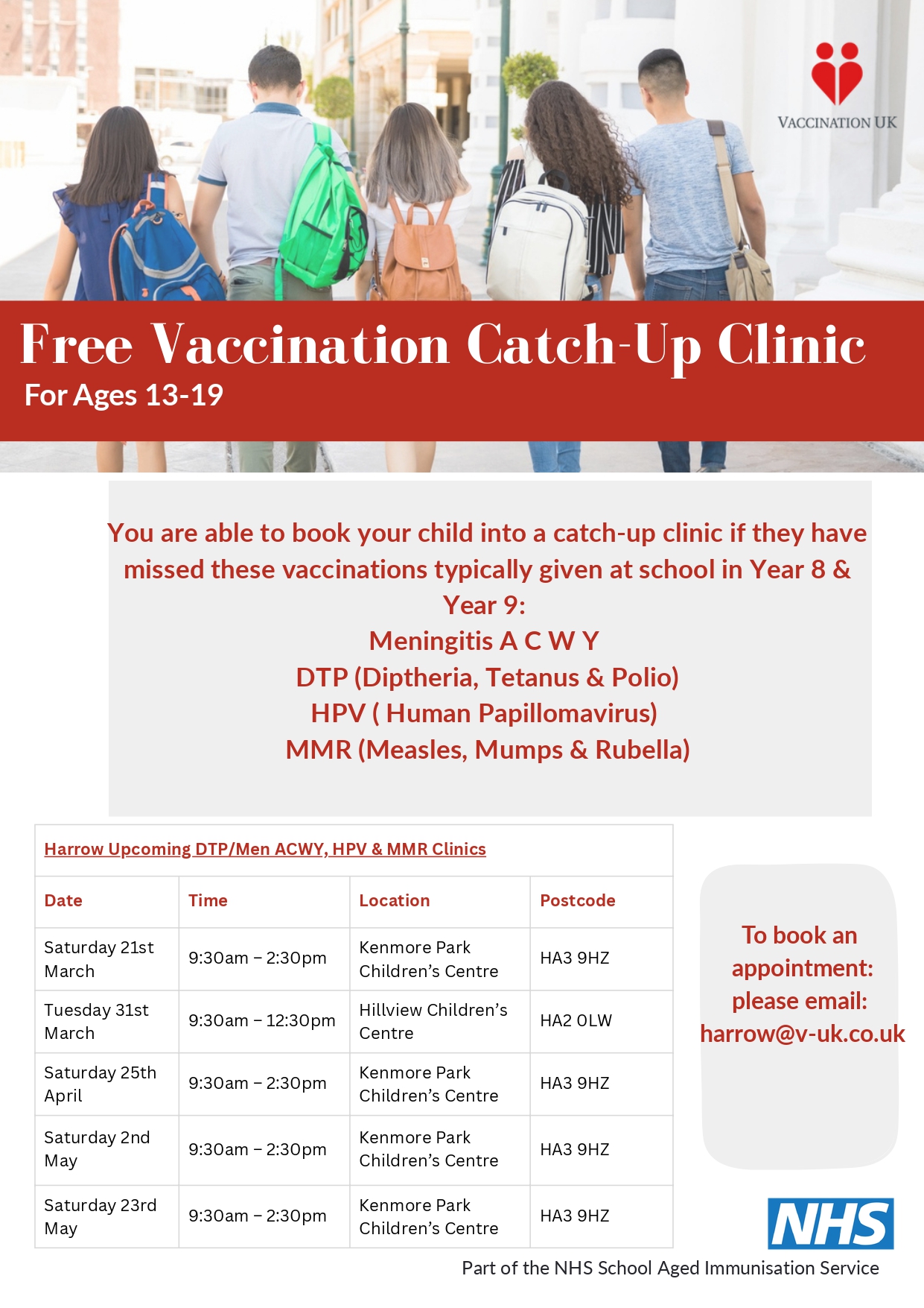 Free Vaccination Catchup Clinic